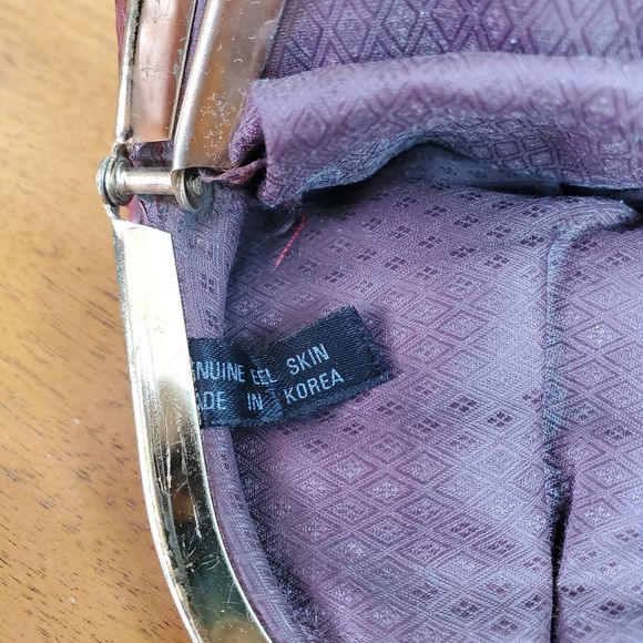 VTG EEL Skin Small Change Purses Red Black Wallets Bundle Retro Accessories - Picture 6 of 8